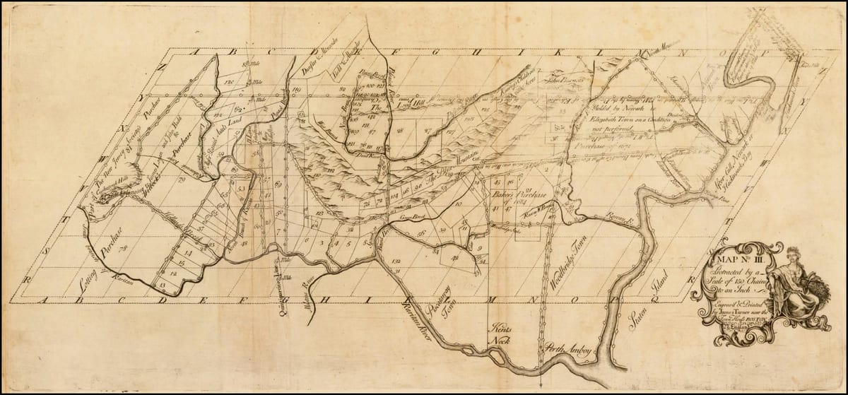 mapa koloniální Boston