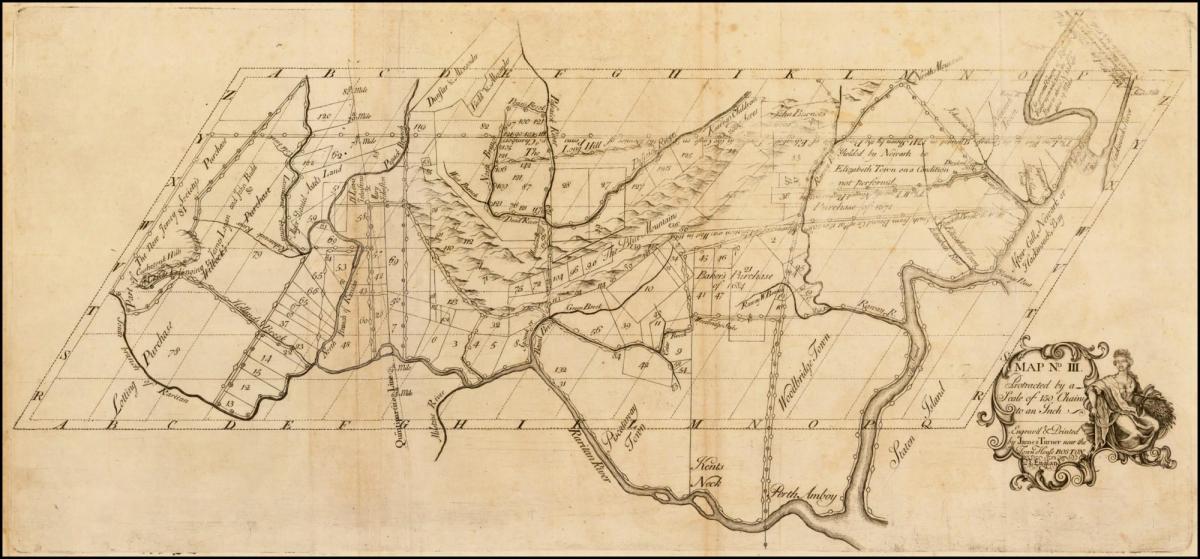 mapa koloniální Boston
