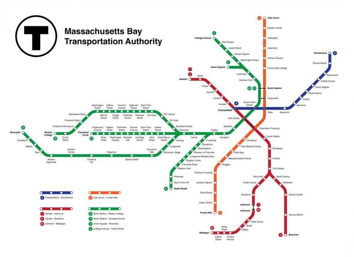 metro Boston mapě