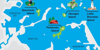 Mapa Boston harbor islands