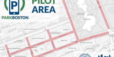 Boston parkovací hodiny mapě