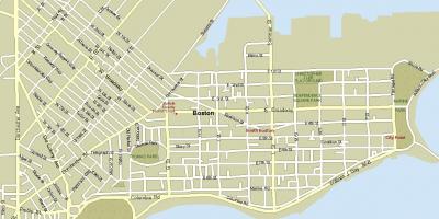 Ulice mapa z Bostonu