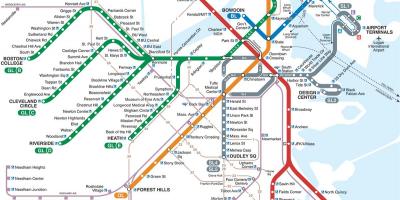 Green line mapu Bostonu