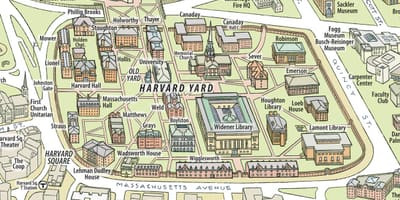 Mapa Harvard university