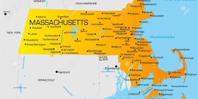 Massachuset mapě