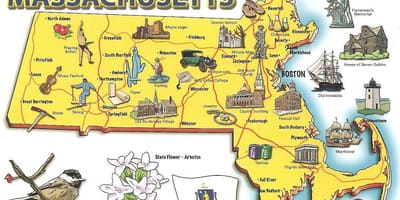 New England spojené státy americké mapa