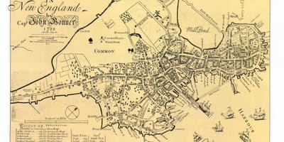Stará mapa Bostonu