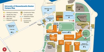 Umass Boston campus mapa