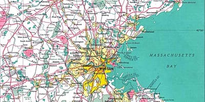 Mapa Bostonu